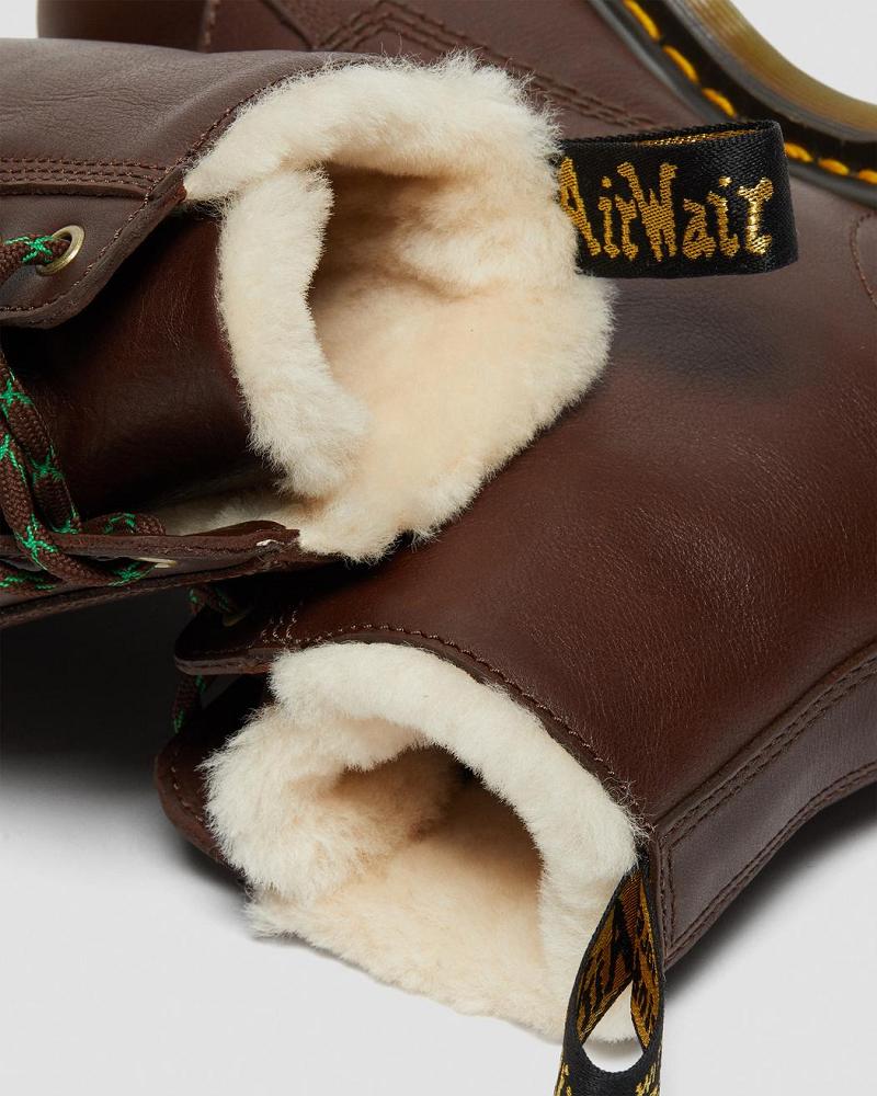 Dr Martens Barton Made in England Shearling Forede Læder Ankelstøvler Herre Brune | DK 434XYU